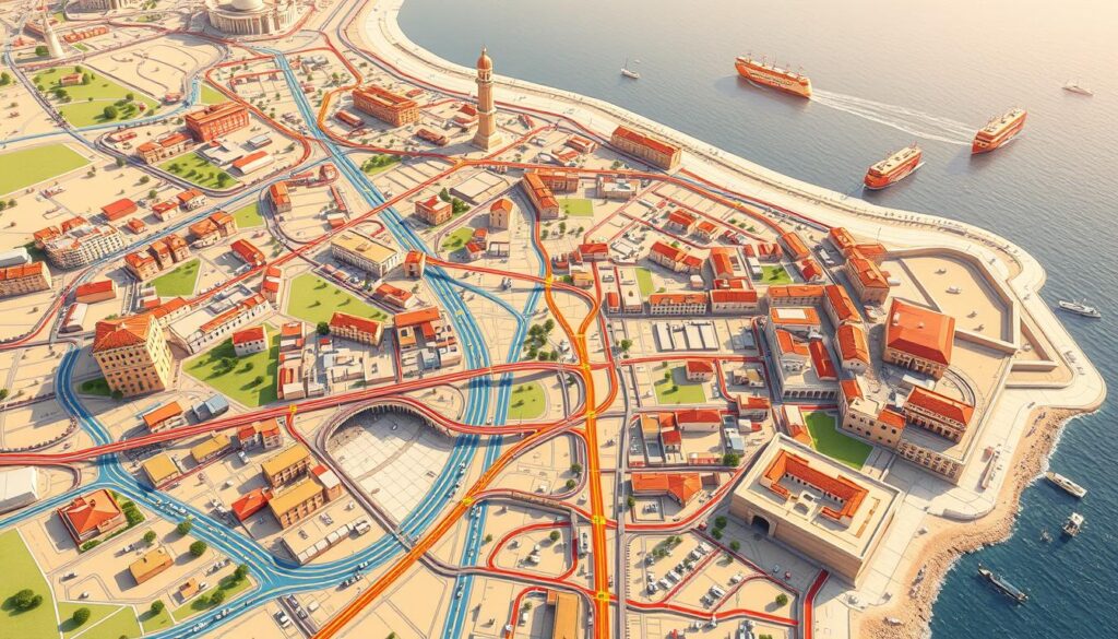 Tangier transportation map